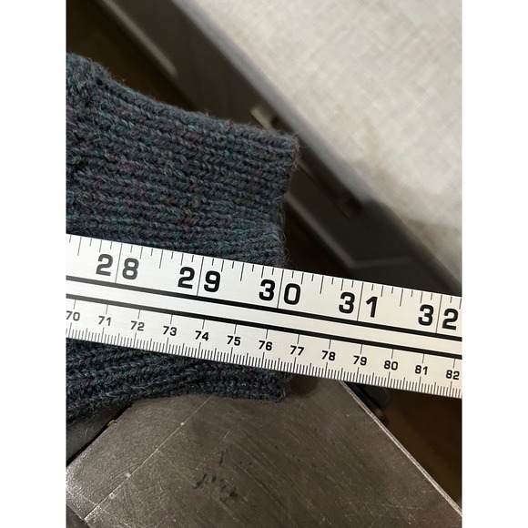 North Country‎ Eaton Cable Knit Shawl Collar Wool Sweater Men Sz Lg Grey Vintage - Picture 9 of 11